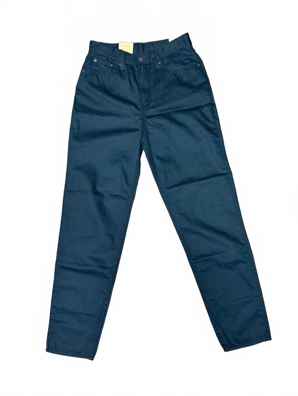 NWT Levi’s High-Waisted Mom Jeans 28x30 black tapered cotton hemp A3506-1821